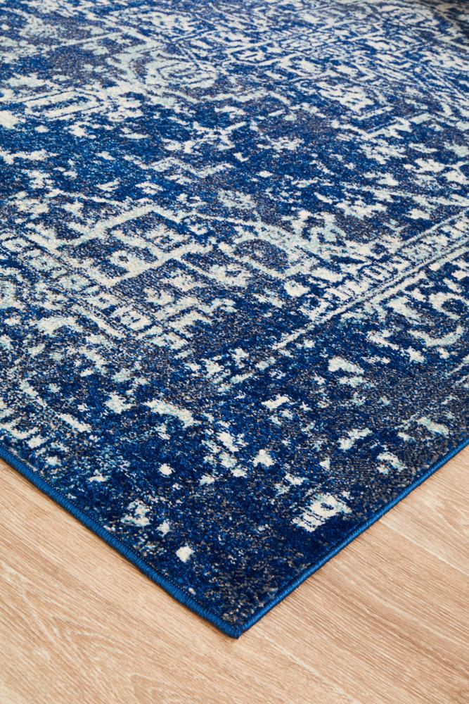 Hot! Evoke Navy Transitional Contrast Rug