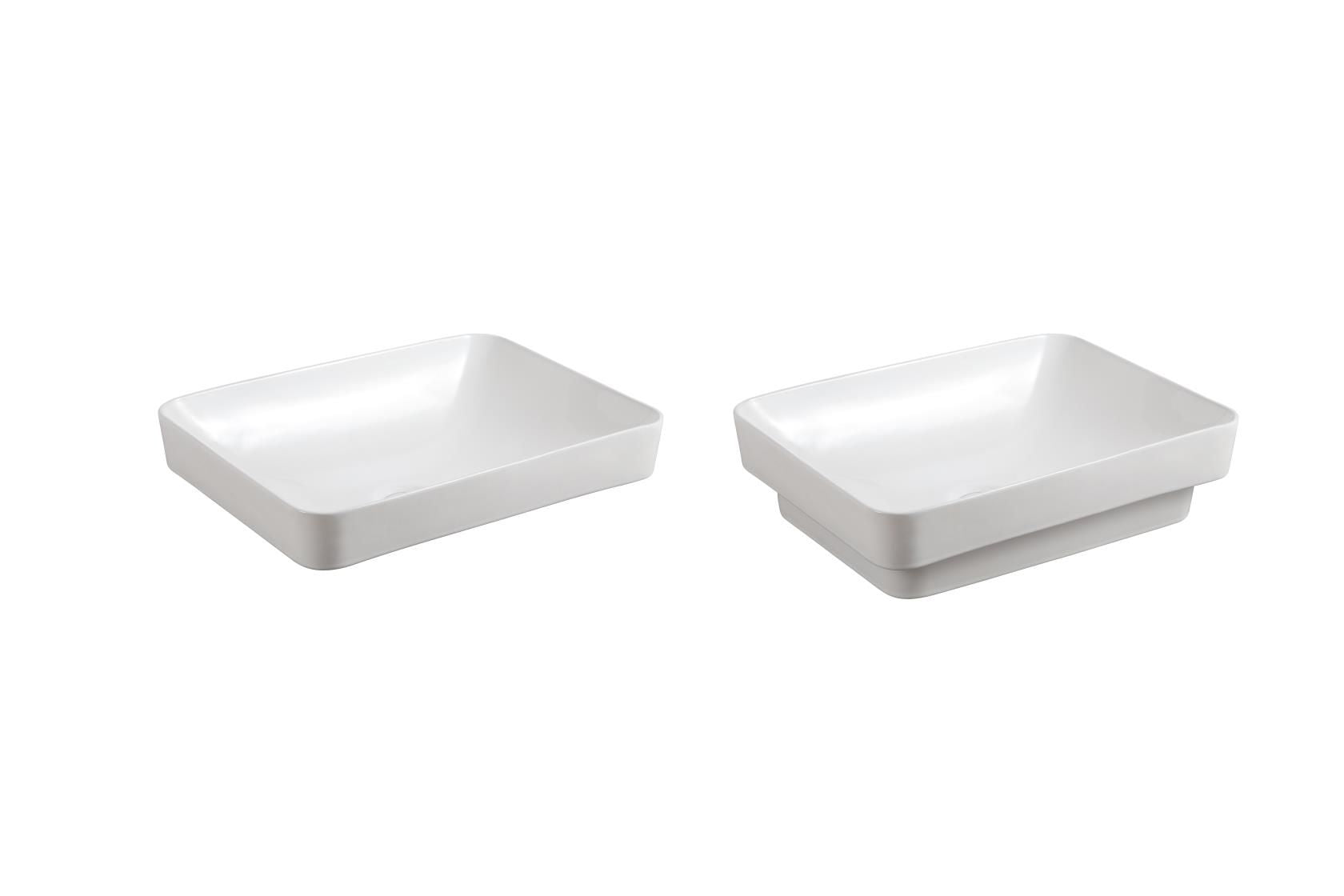 Logan Semi - Inset Soft - White Rectangle Basin (500x370x140mm)