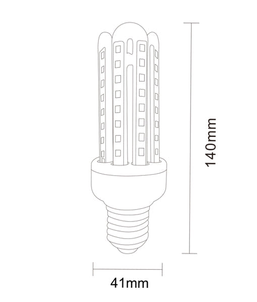 12V AC/DC 9W 3U LED Globes with 48pcs 2835 LED Chips