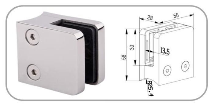 Hot Sale! Glass to Round Post Glass Clamp