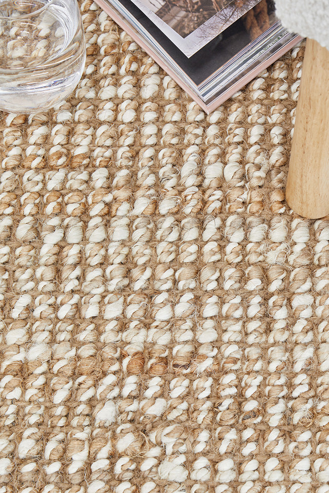 Exclusive Harlow Hunter Natural Hand - Woven Jute Rug for Coastal, Bohemian & Modern Homes