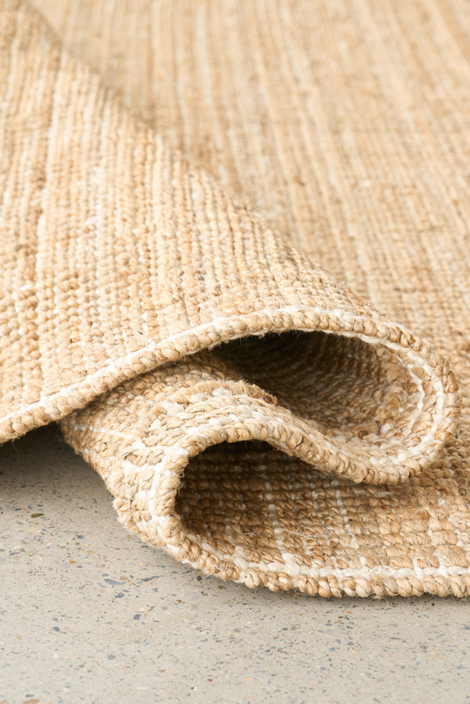 Exquisite Hand - Loomed Madras Marlo Natural Jute Rug for Home Decor
