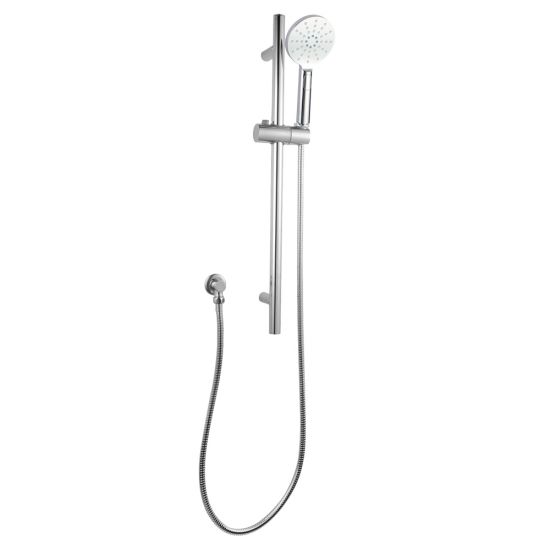 Hot Sale! Pentro Chrome Round Handheld Shower Rail Set for Bathroom Upgrade