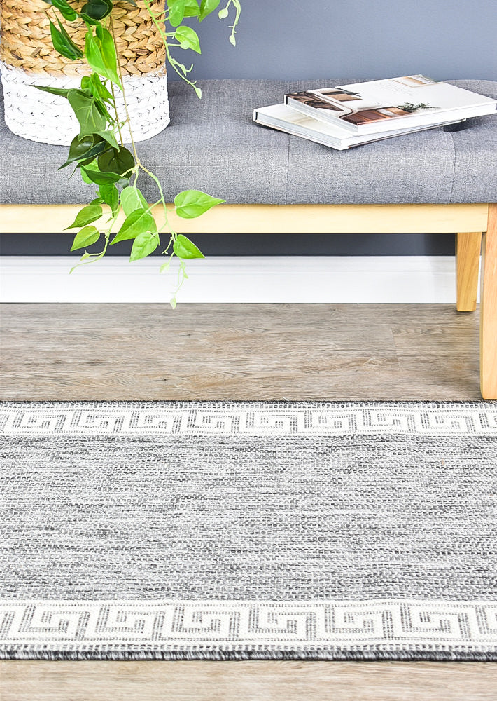 Alaska Light Grey Washable and Non - Slip Rug in Various Sizes