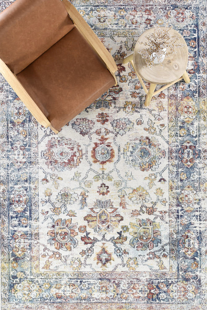 Hot! Morocco Navy Cream Rug 0394A