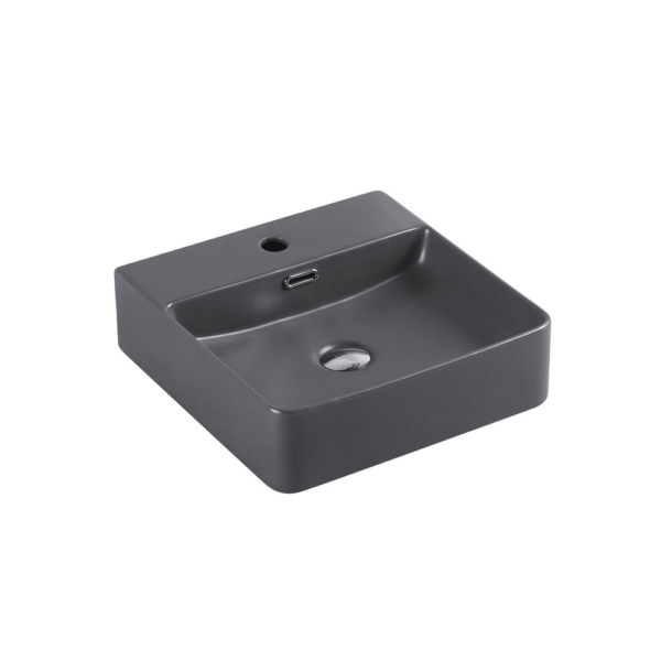 Hot Deal! MARSAY Nero Grey Square Wall Hung Basin (420x420x120)
