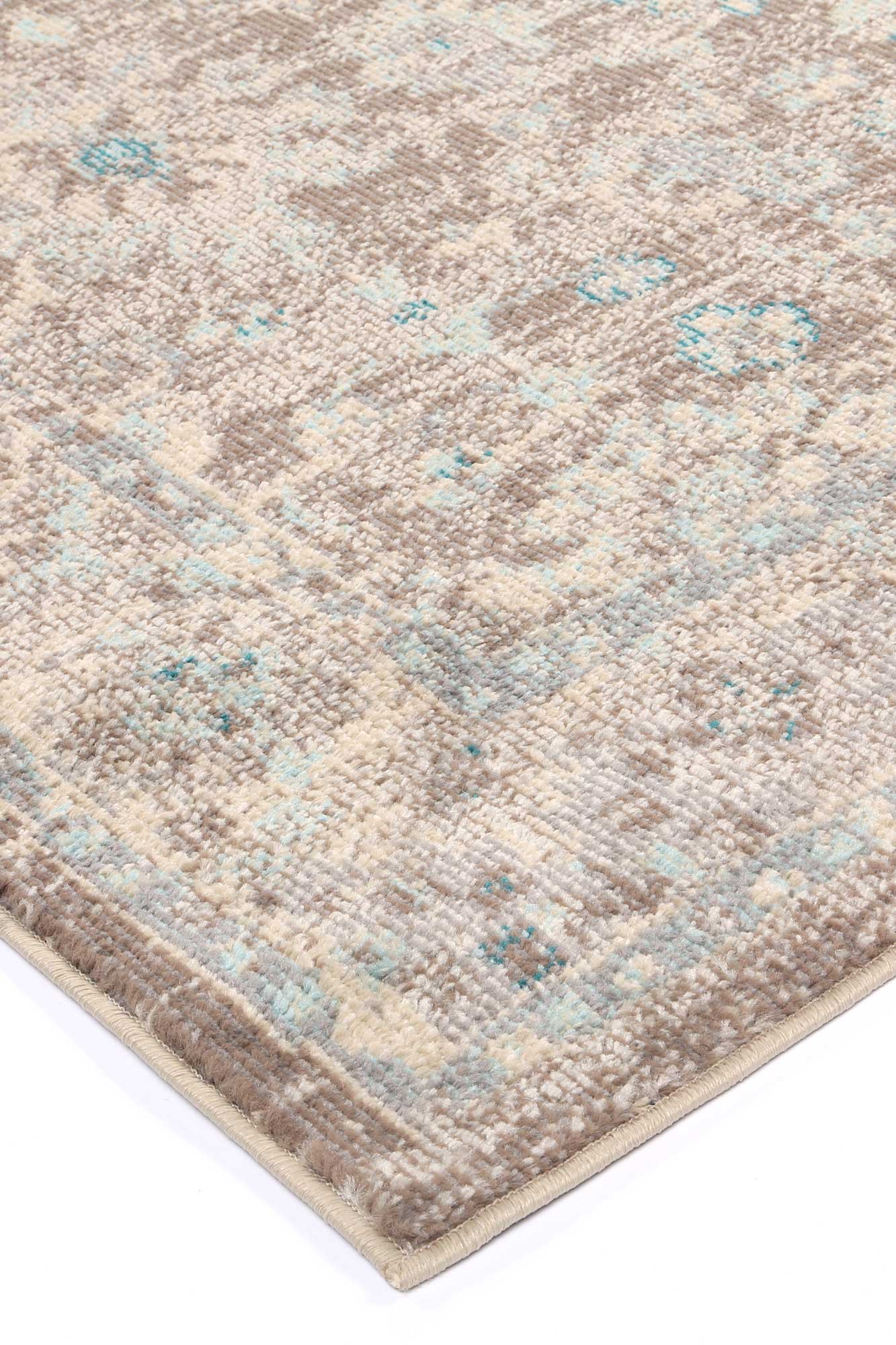 Exclusive Offer! Micah Floral Rug in Grey and Sky Blue Shades