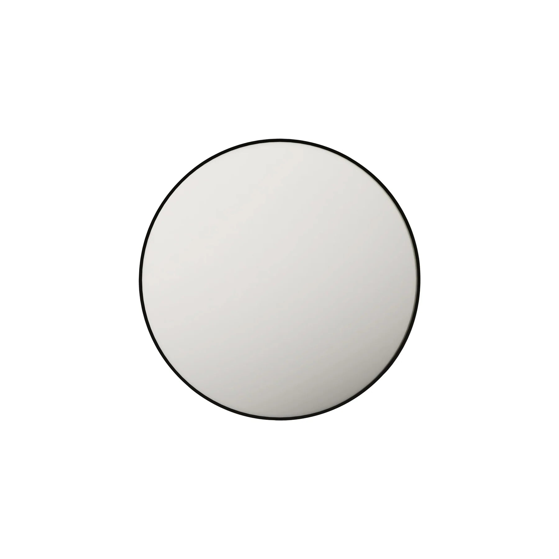 600x600mm Matte Black Mercio Round Steel Framed Mirror - Sleek & Durable