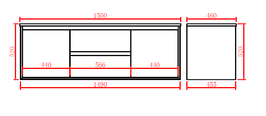 PETRA 1500mm Wall Hung Vanity (Single/Double Bowls) - Stylish & Functional