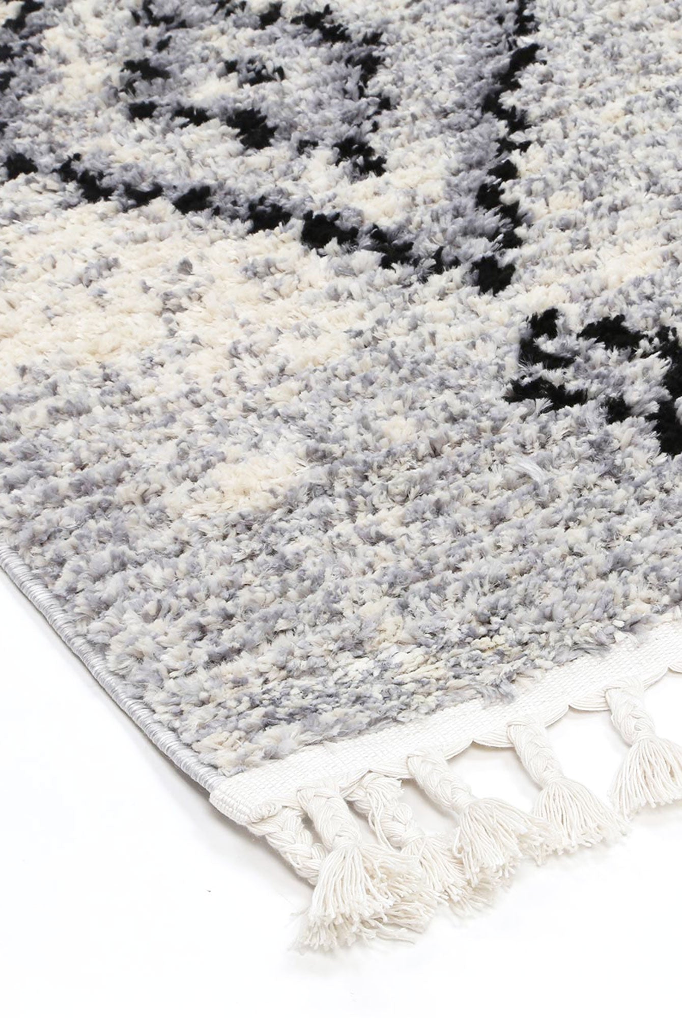 Hot! Myk Grey Boho Diamond Polypropylene Rug