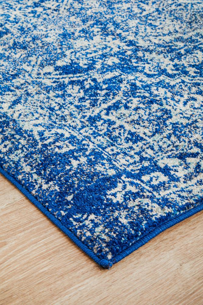 Hot! Evoke Navy Transitional Runner Rug with Persian Motif