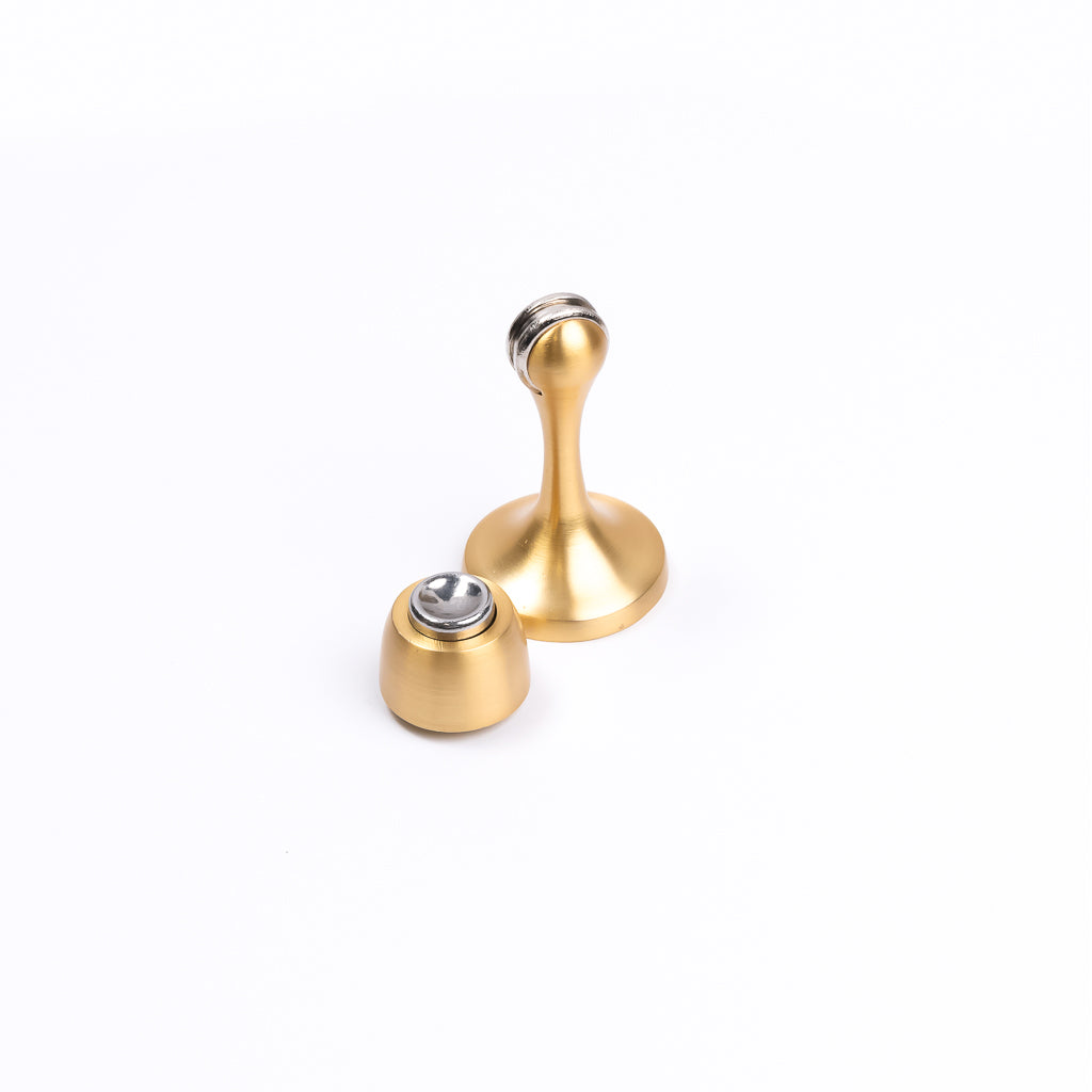 Stylish and Durable Magnetic Door Stops in Matt Black and Satin Brass