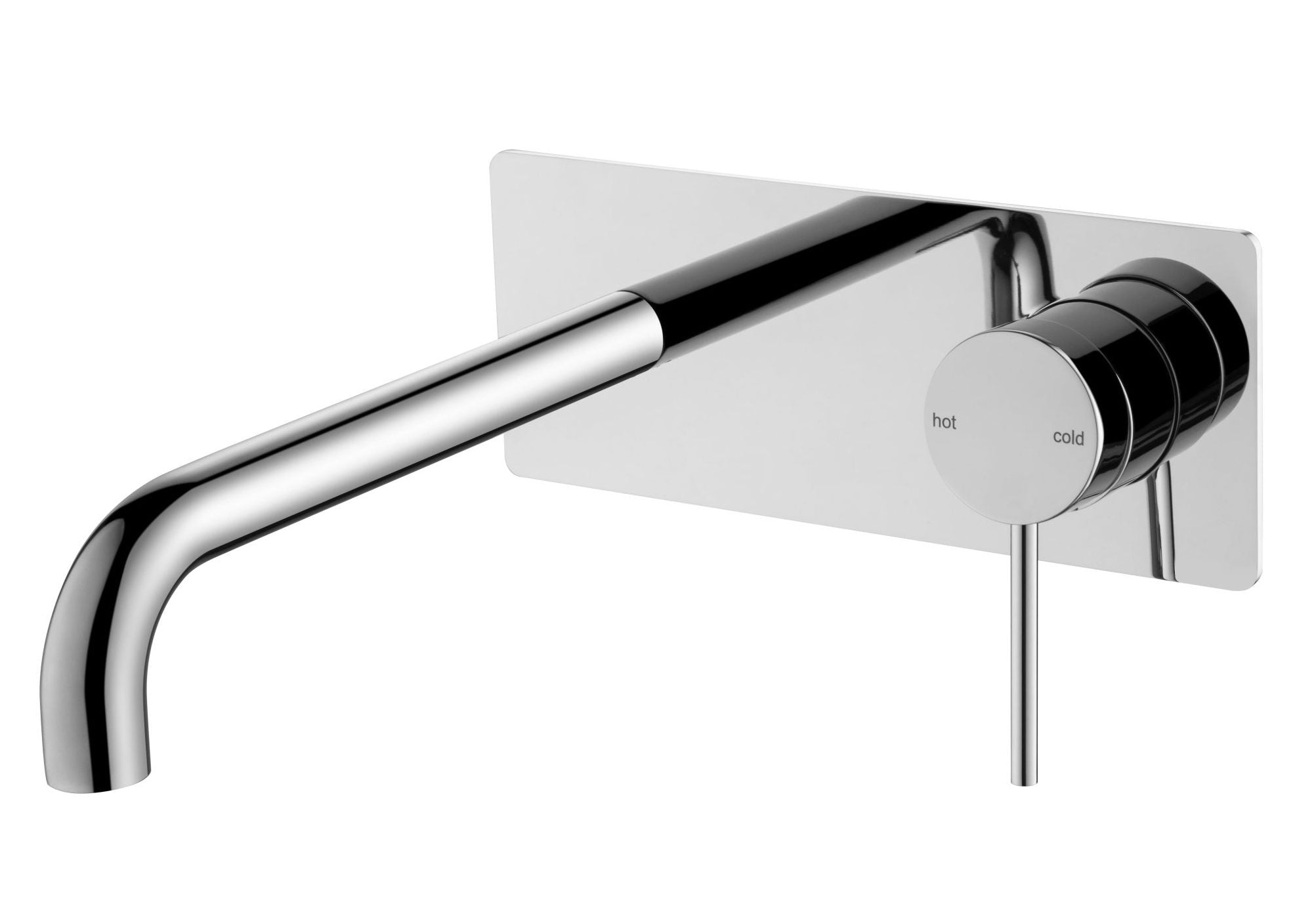 Hot Deal! Chrome 1P Curved Spout Mica Wall - Mount Faucet Combo
