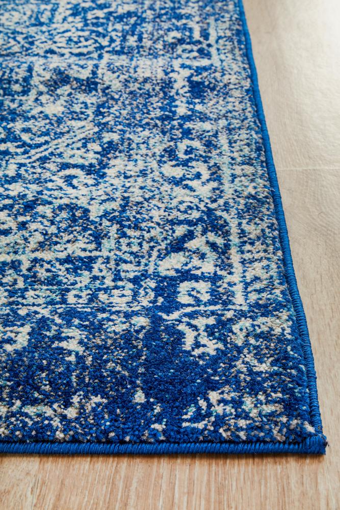 Hot! Evoke Navy Transitional Runner Rug with Persian Motif
