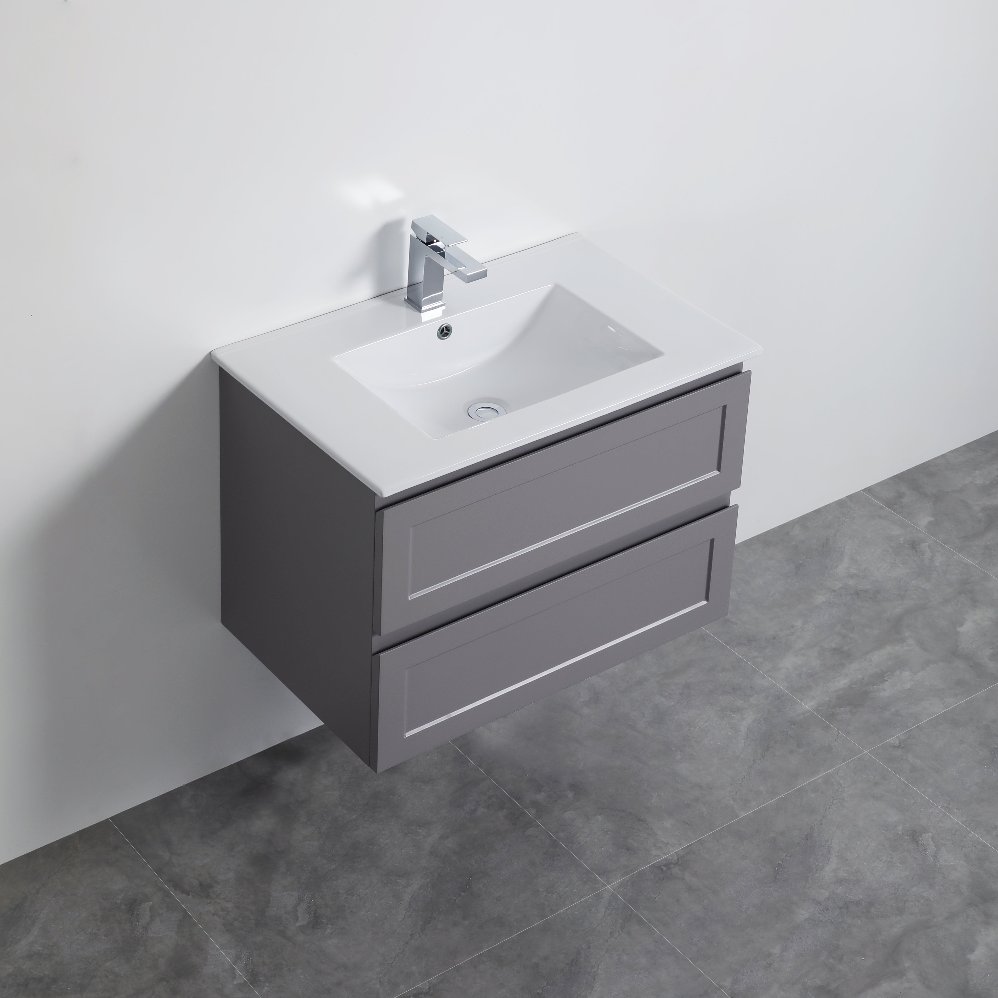 750mm Fremantle Wall - Hung PVC Vanity Cabinet in Matte Grey - Premium Quality!