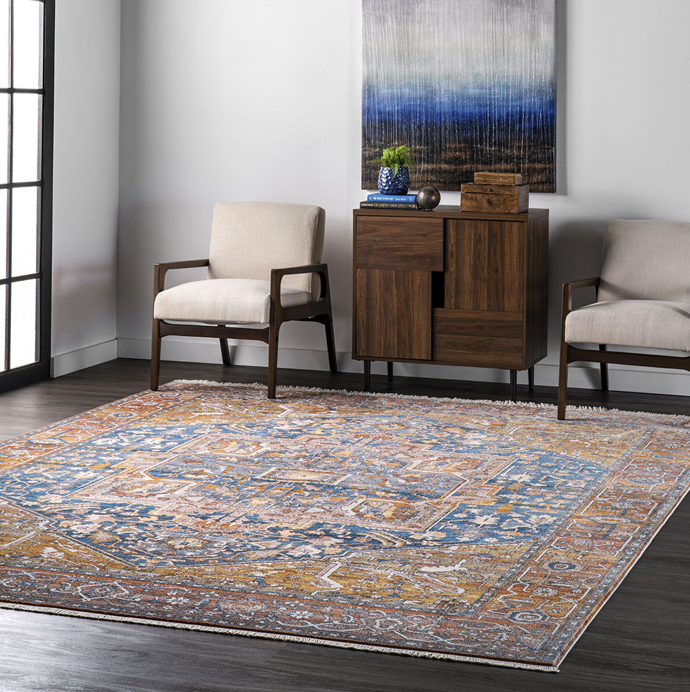 Hot! Heriz Rust Rug with Traditional Charm