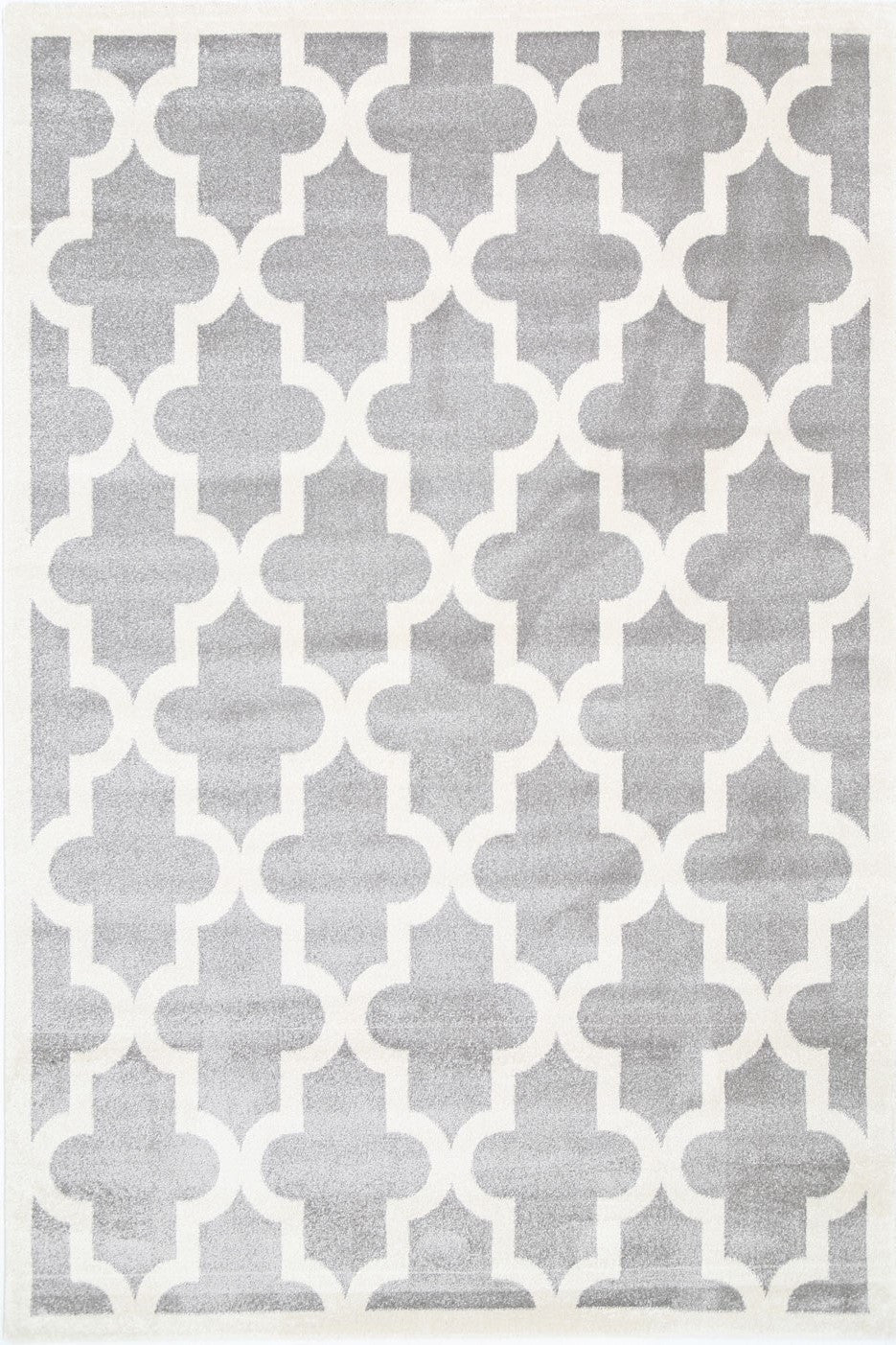 Piccolo Kids Rug: Light Grey & White Lattice Pattern - Ideal Choice