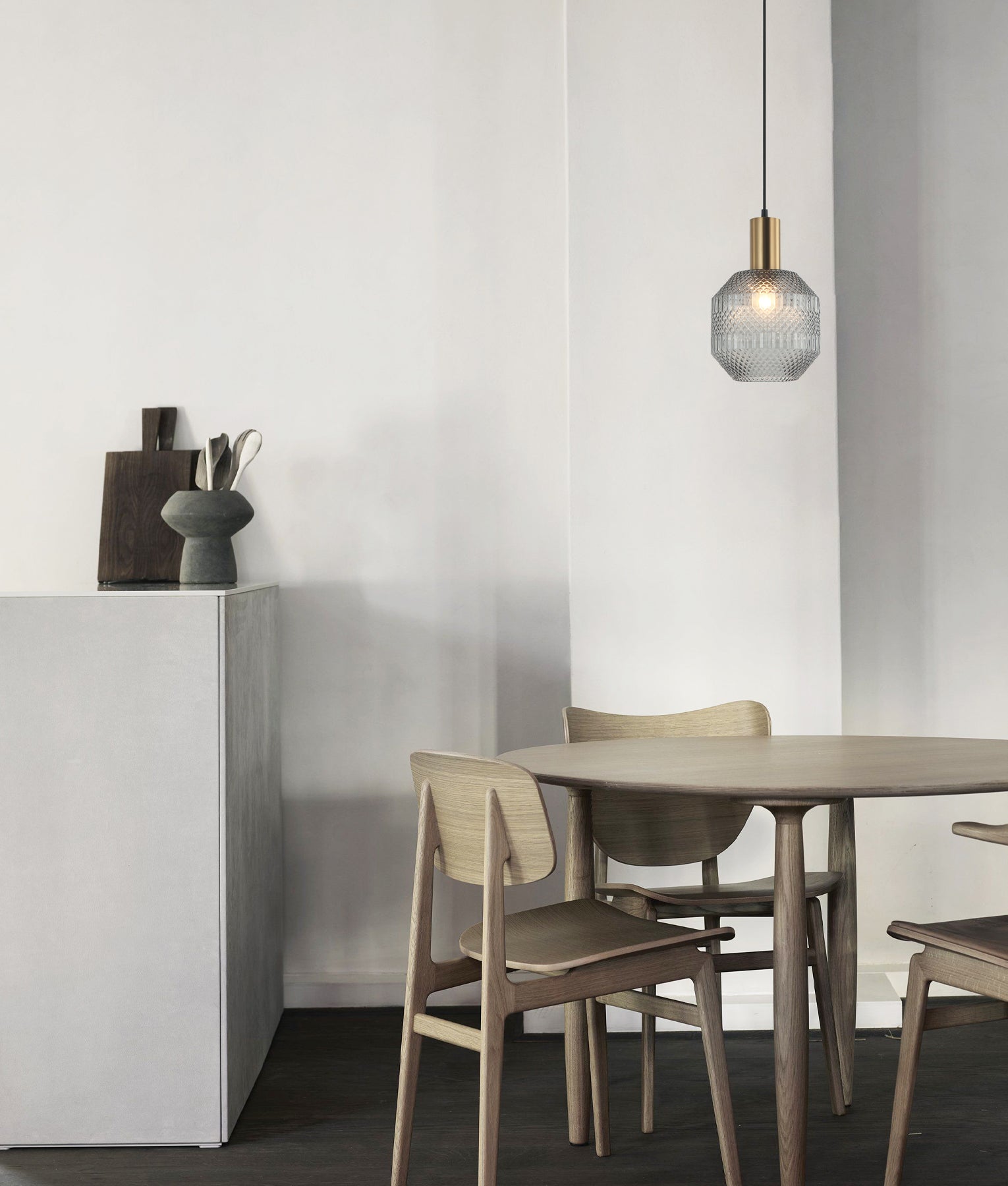 Hot Sale: Interior Glass Jar-Shape Pendant Lights with Quadrilateral Segment Design