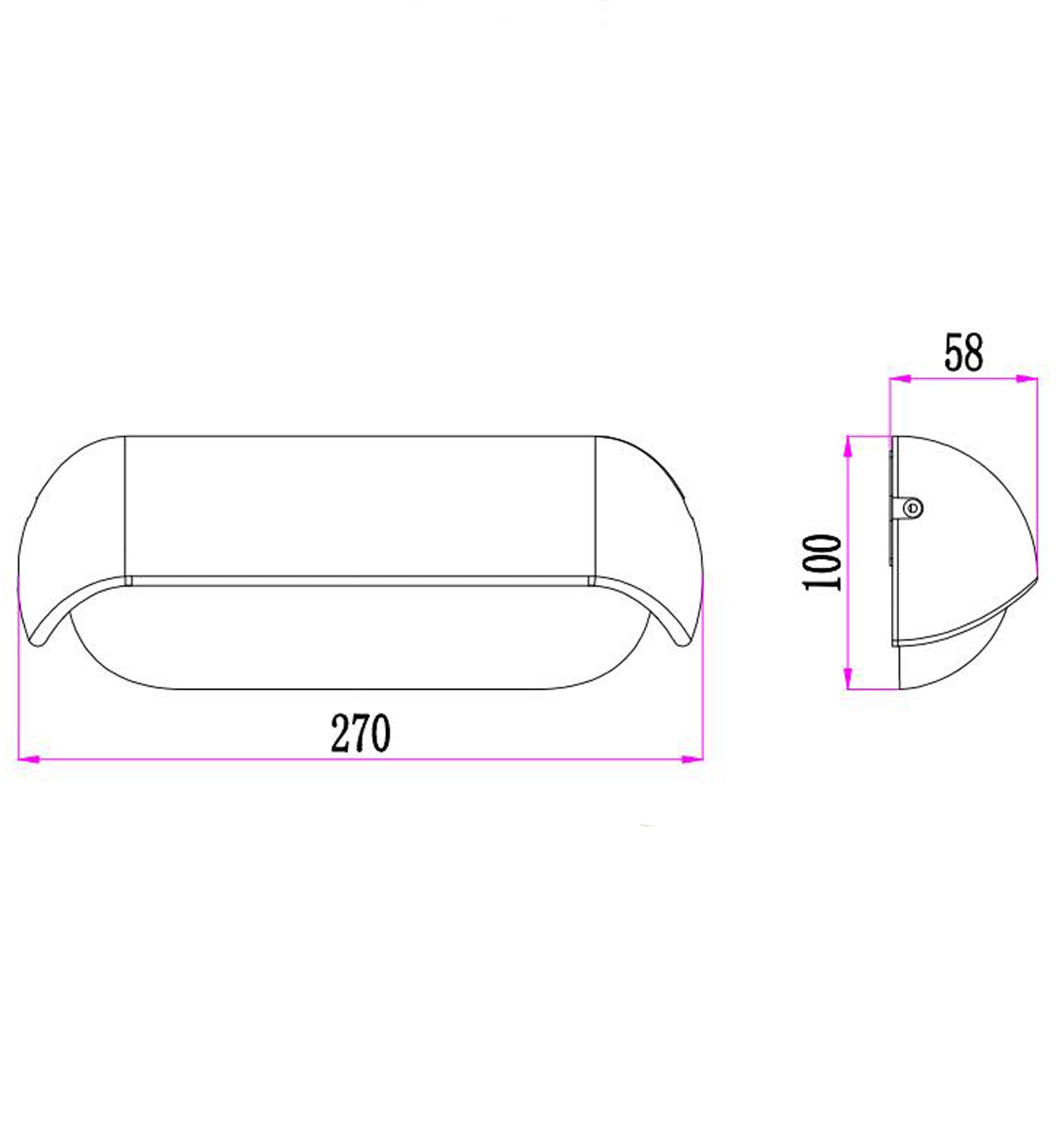 AKEN IP65 Surface - Mounted Eyelid Round - Edge Exterior LED Wall Lights