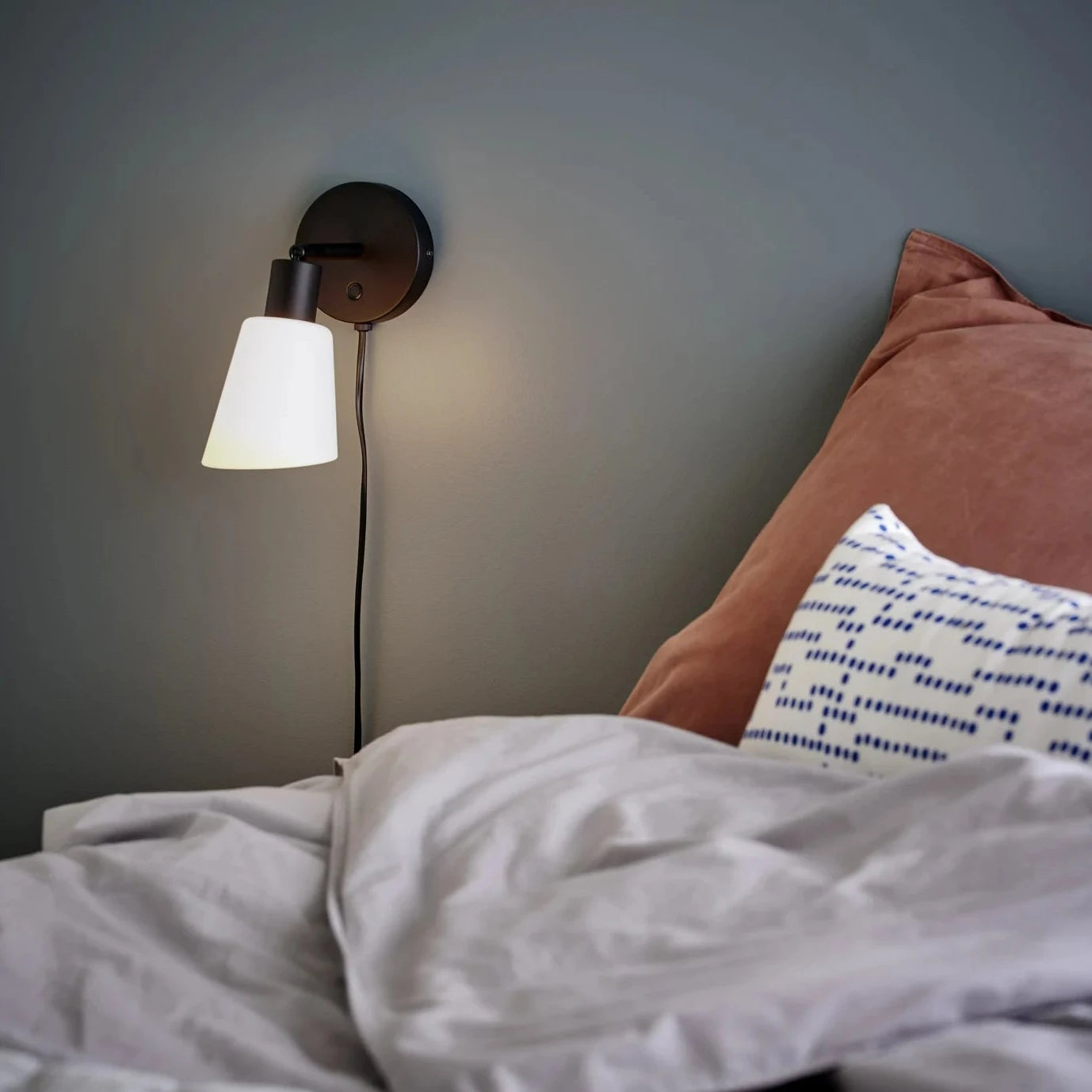 Nordlux Molli Black Wall Light with Adjustable Head and Diffused Lighting