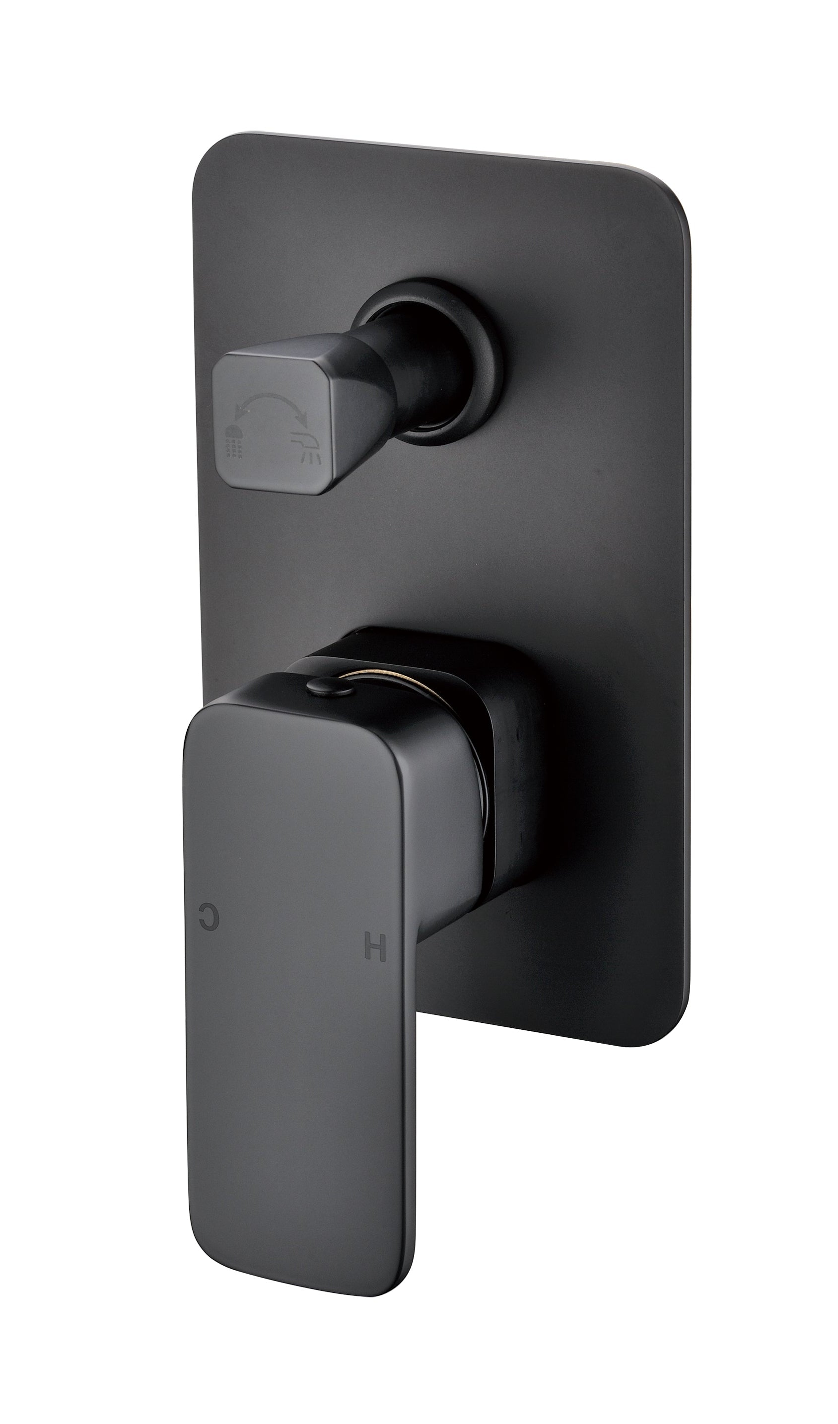 Hot Deal! Matte Black Nova Wall - Mounted Mixer with Diverter for Your Bathroom