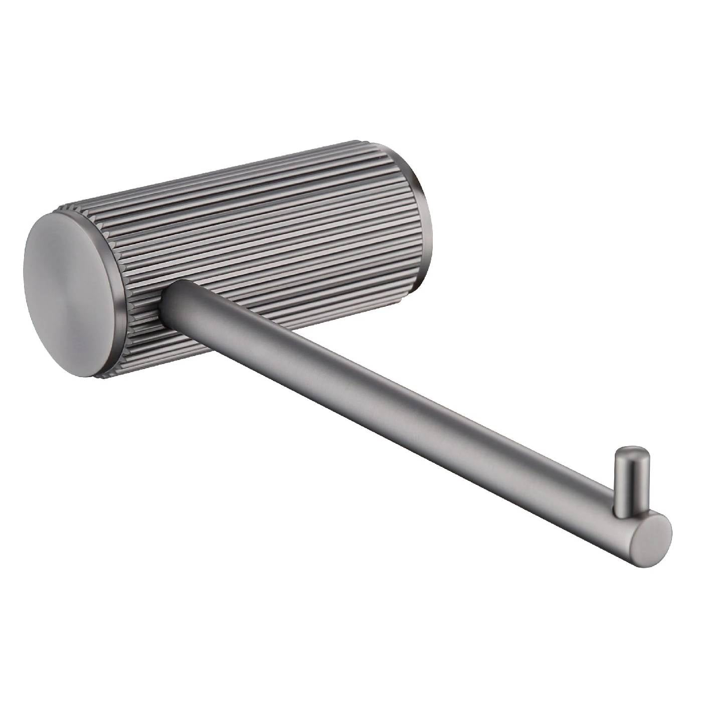 Stylish Brushed Gun Metal Mica Fluted Toilet Paper Holder