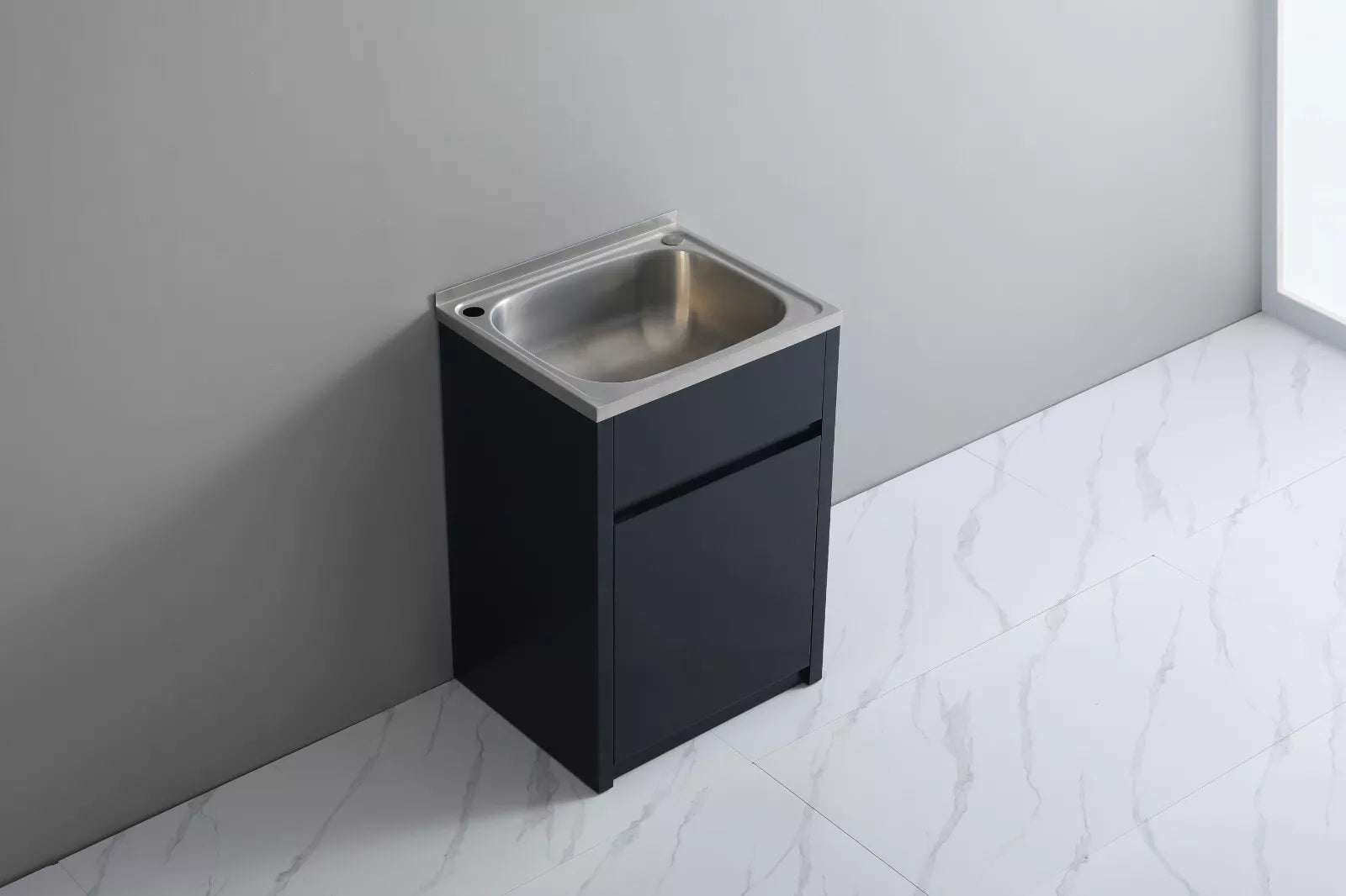 Hot Deal: 45L Stainless Laundry Tub with PVC Cabinet (597x495x890)
