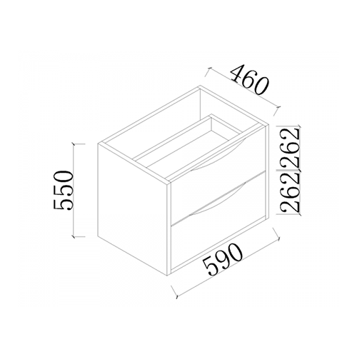 600mm LUNA Wall - Hung Vanity with Stunning Wood Grain Design