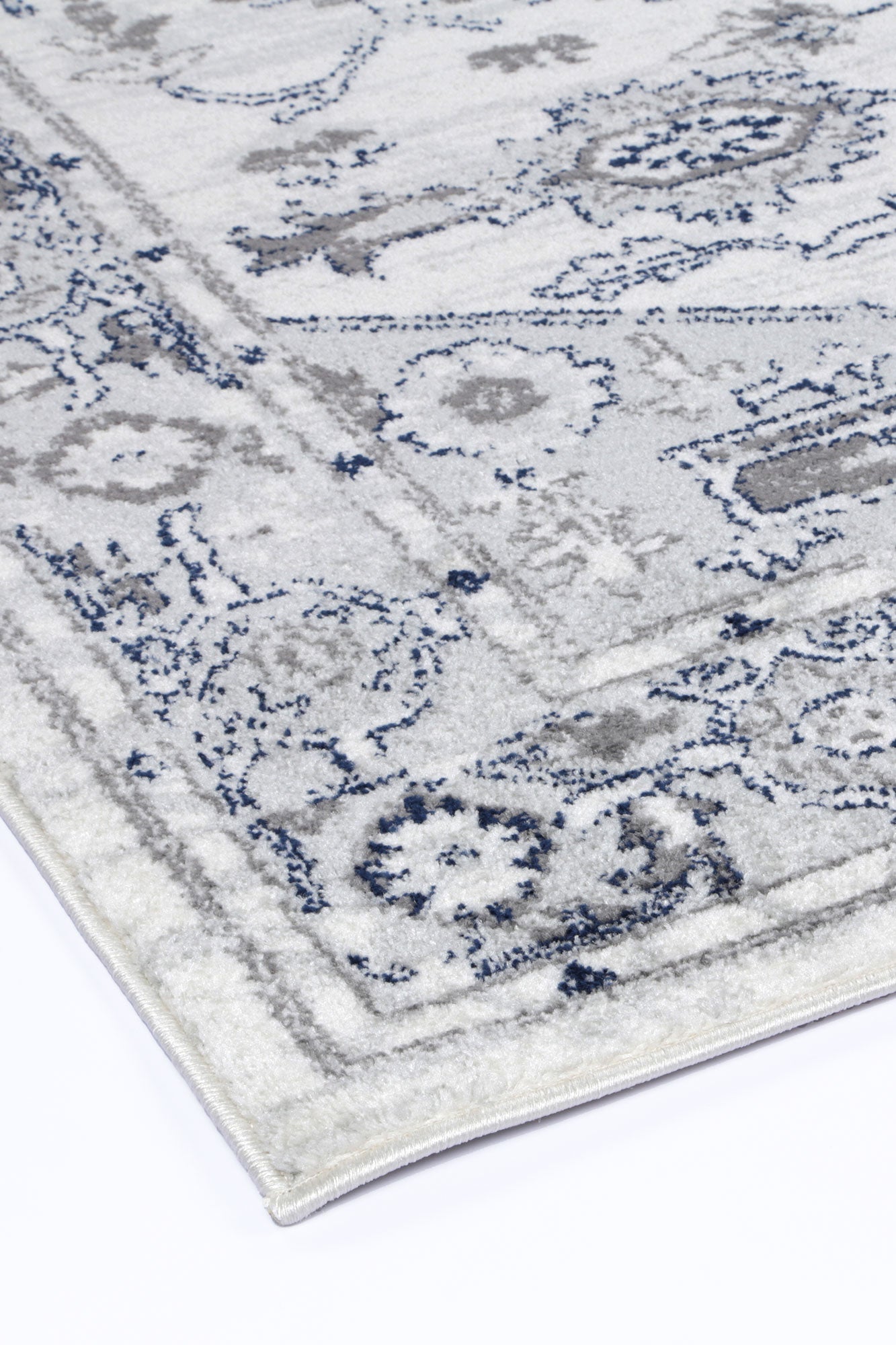 Stylish Grey and White Polypropylene Area Rug from Ligures Collection - Perfect for Any Room