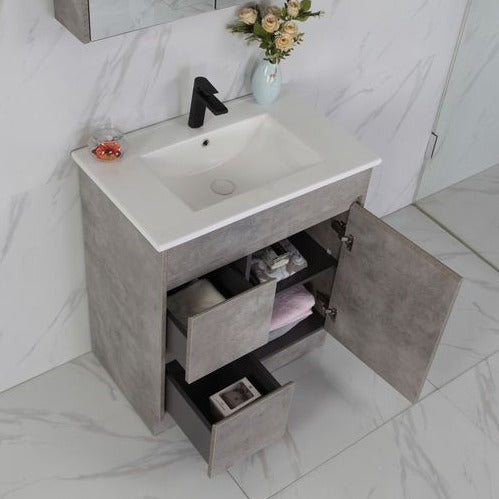 Exclusive LOLA Freestanding Vanity in Stylish Grey - Available in All Sizes