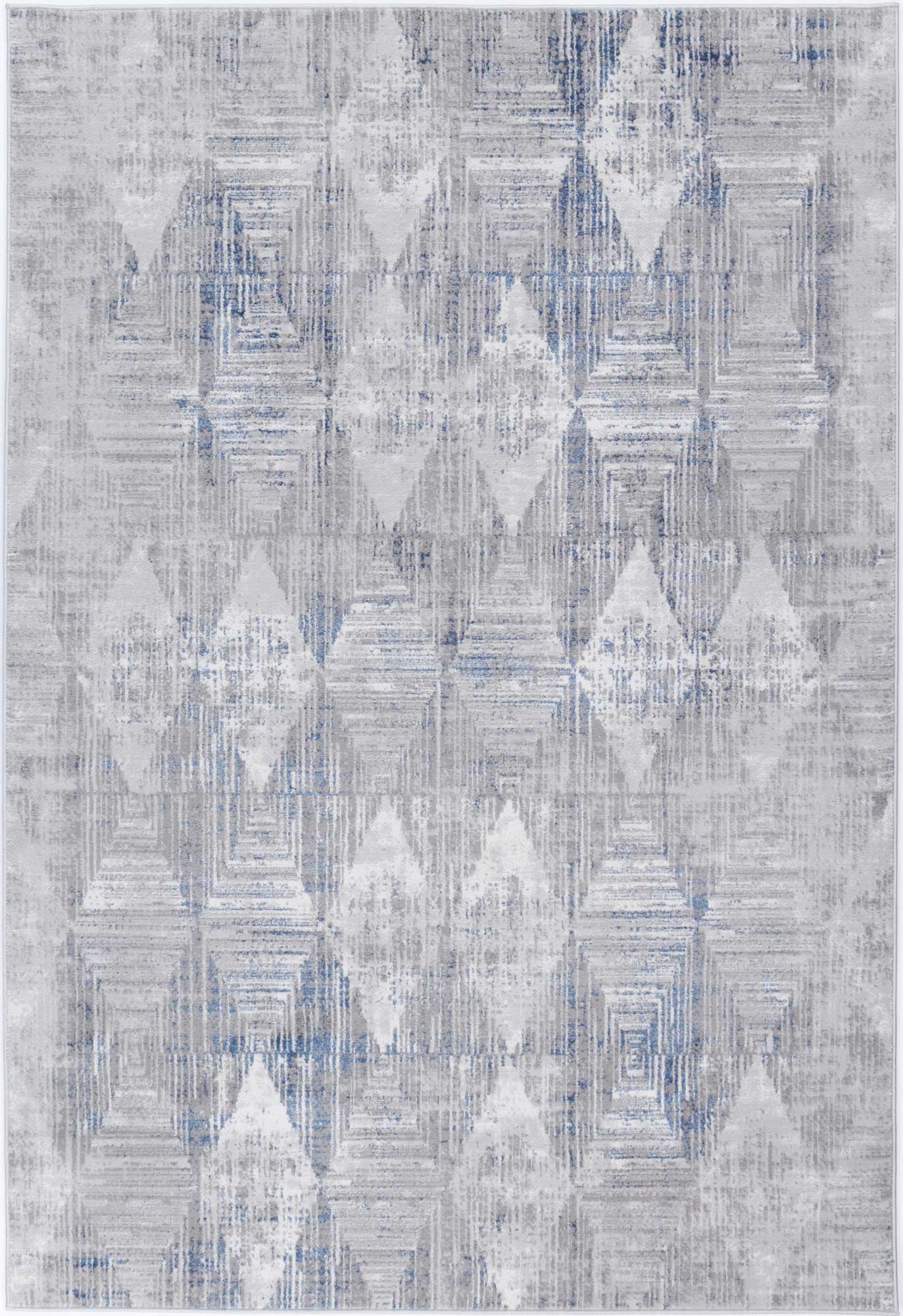 Hot Sale! Malo Geometric Rug in Stunning Grey & Blue Color