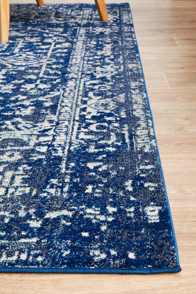 Hot! Evoke Navy Transitional Contrast Rug