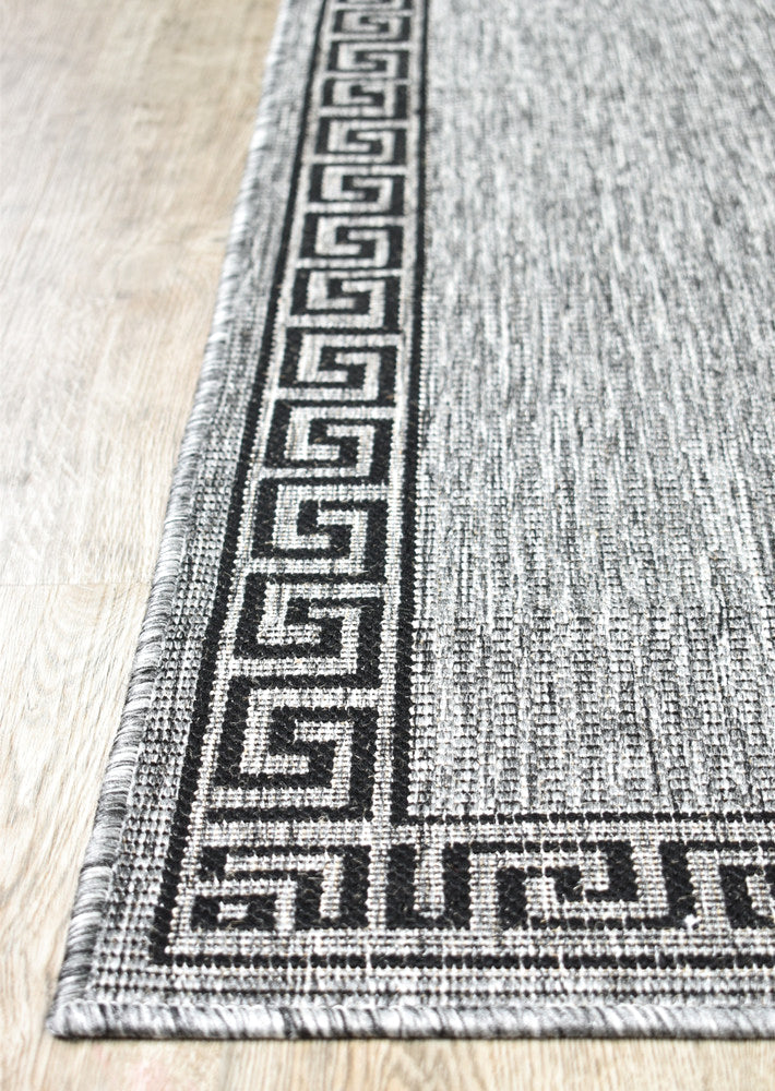 Alaska Light Grey Machine - Made Polypropylene Runner Rug 7781 - DM9E