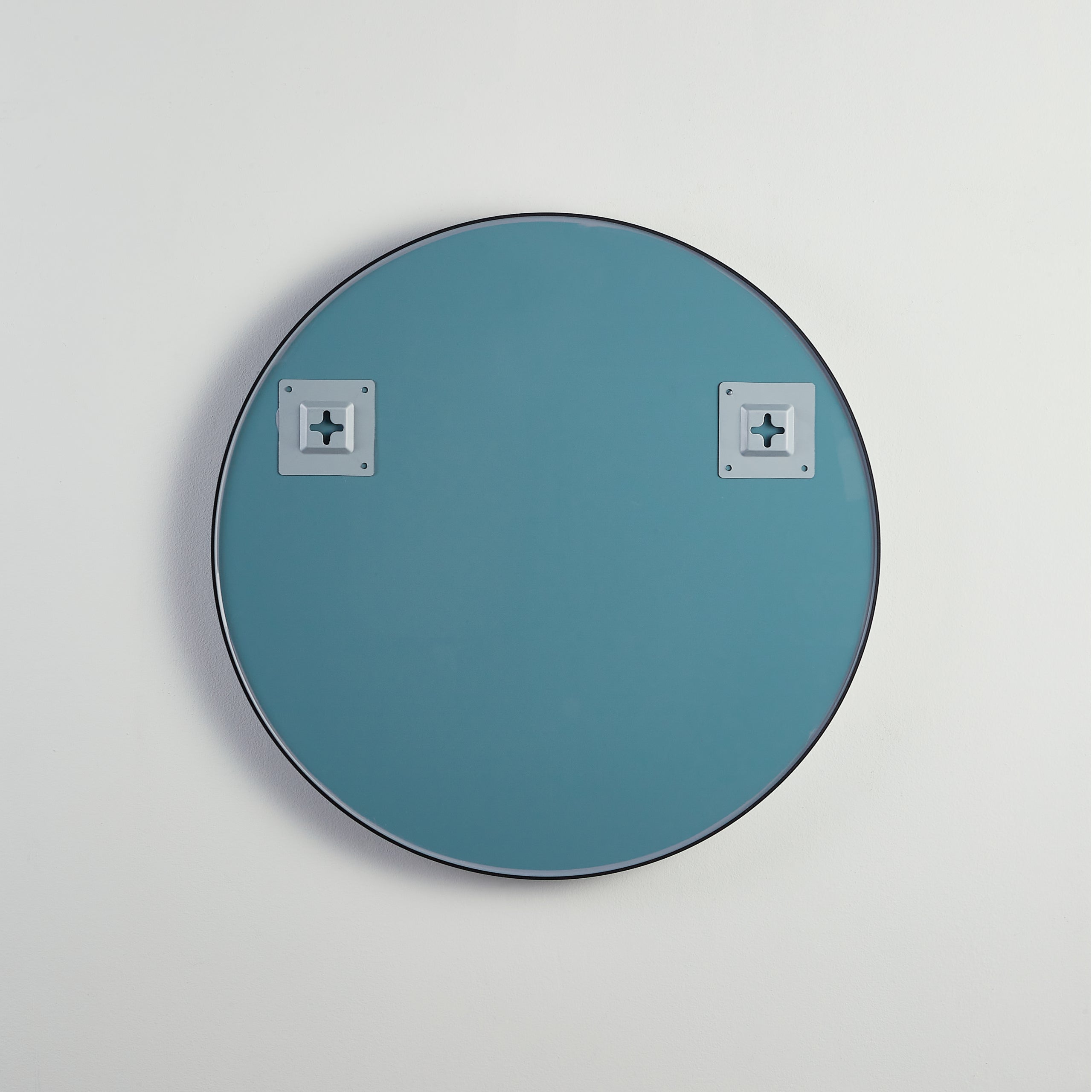 Hot Deal! Poseidon Matte Black Round Framed Mirror in 600/700/800mm Sizes