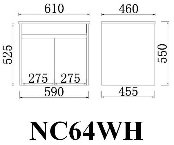 Hot Sale! NOVA Plywood 600mm Wall Hung Vanity