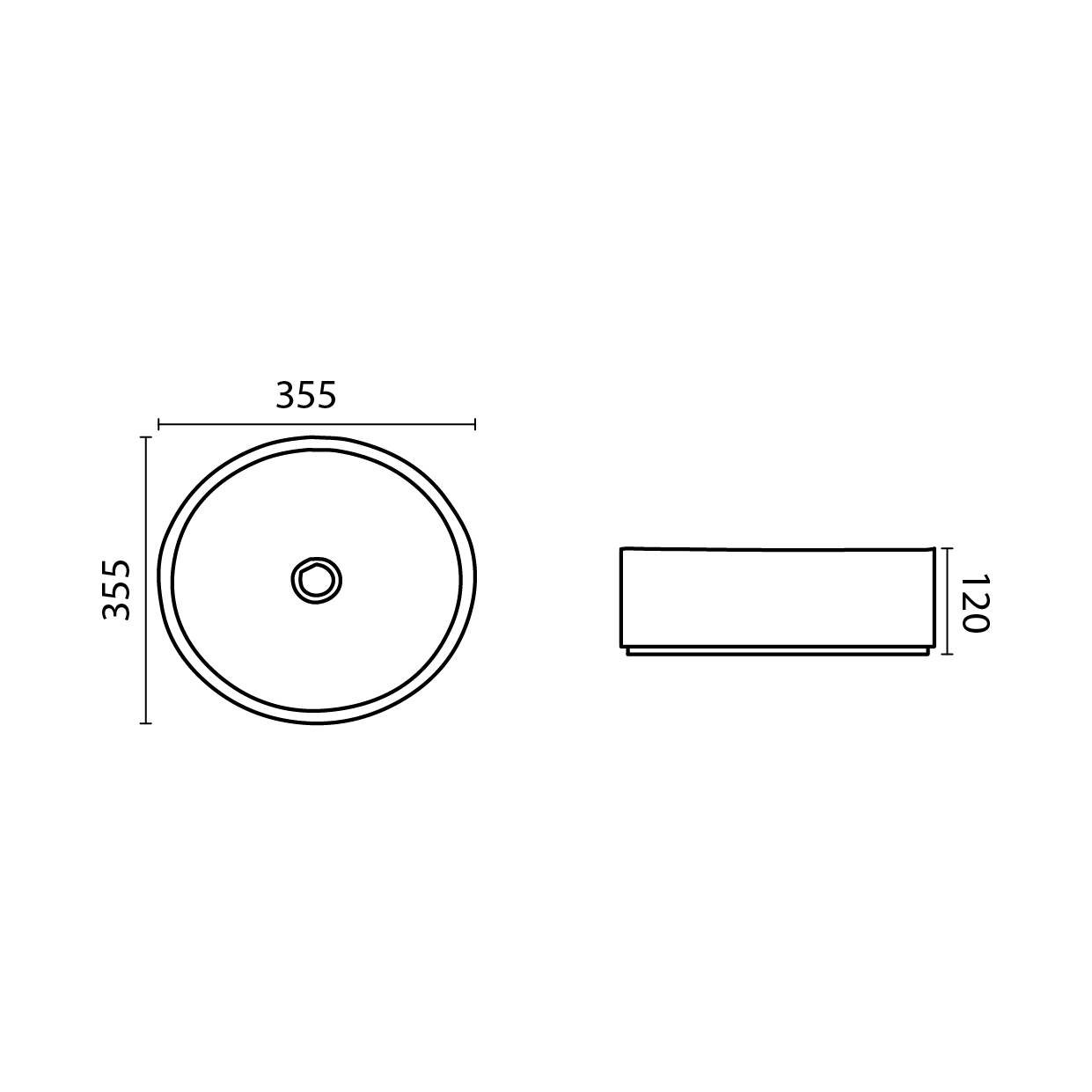 Hot Deal! Round POSEIDON Matte Grey Ceramic Above - Counter Basin (355x355x120)