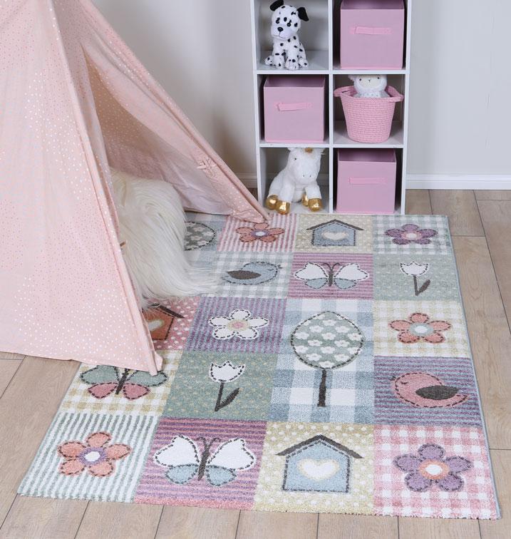 Nova Polypropylene Multi Patch Rug for Kids from Turkey