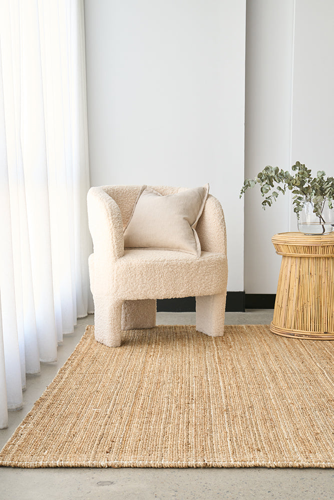 Exquisite Hand - Loomed Madras Marlo Natural Jute Rug for Home Decor