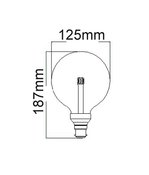6W G125 LED Globes with Clear or Frosted Diffuser