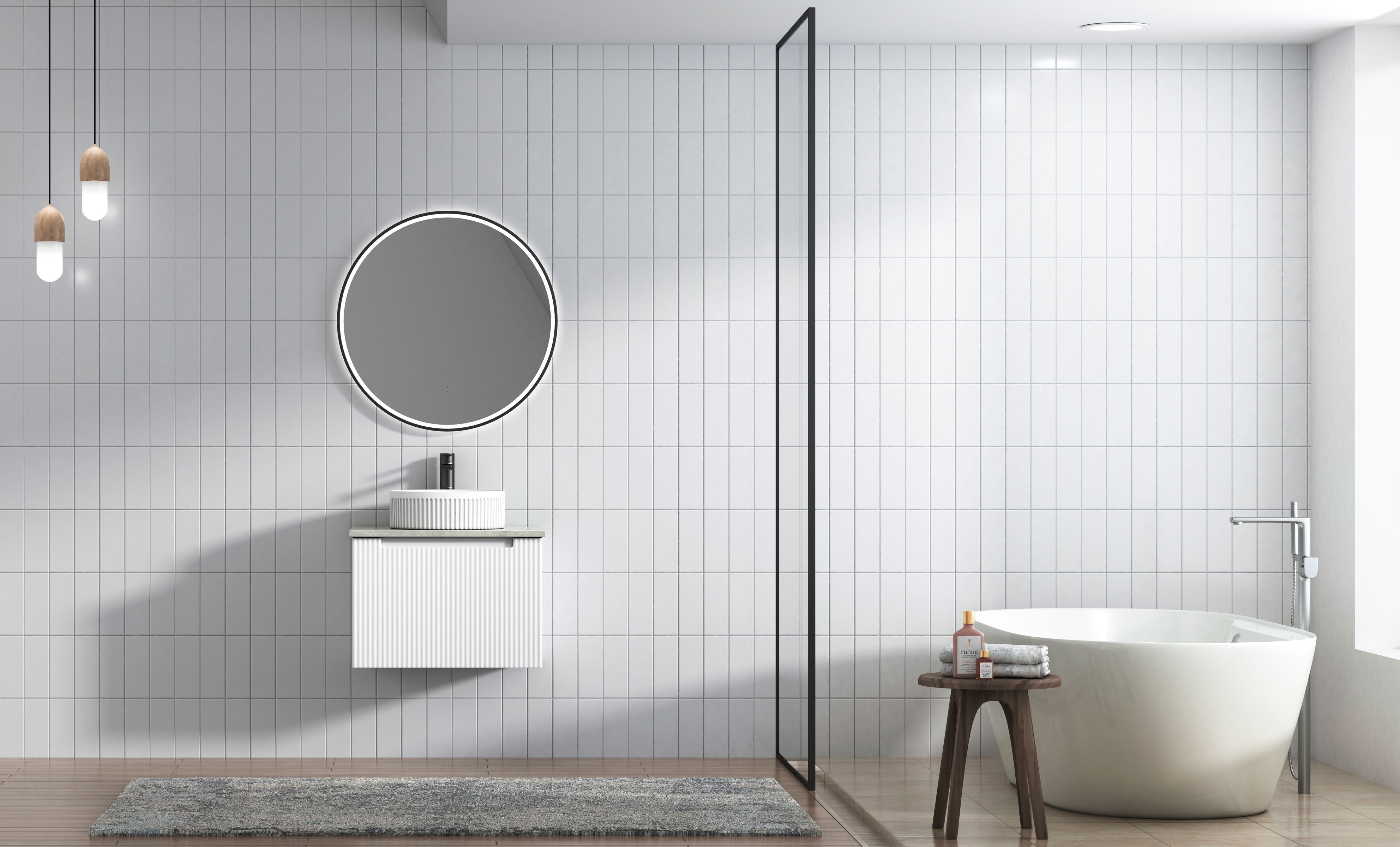 PERLA Mark II Matte White Wall - Hung Vanity in All Available Sizes