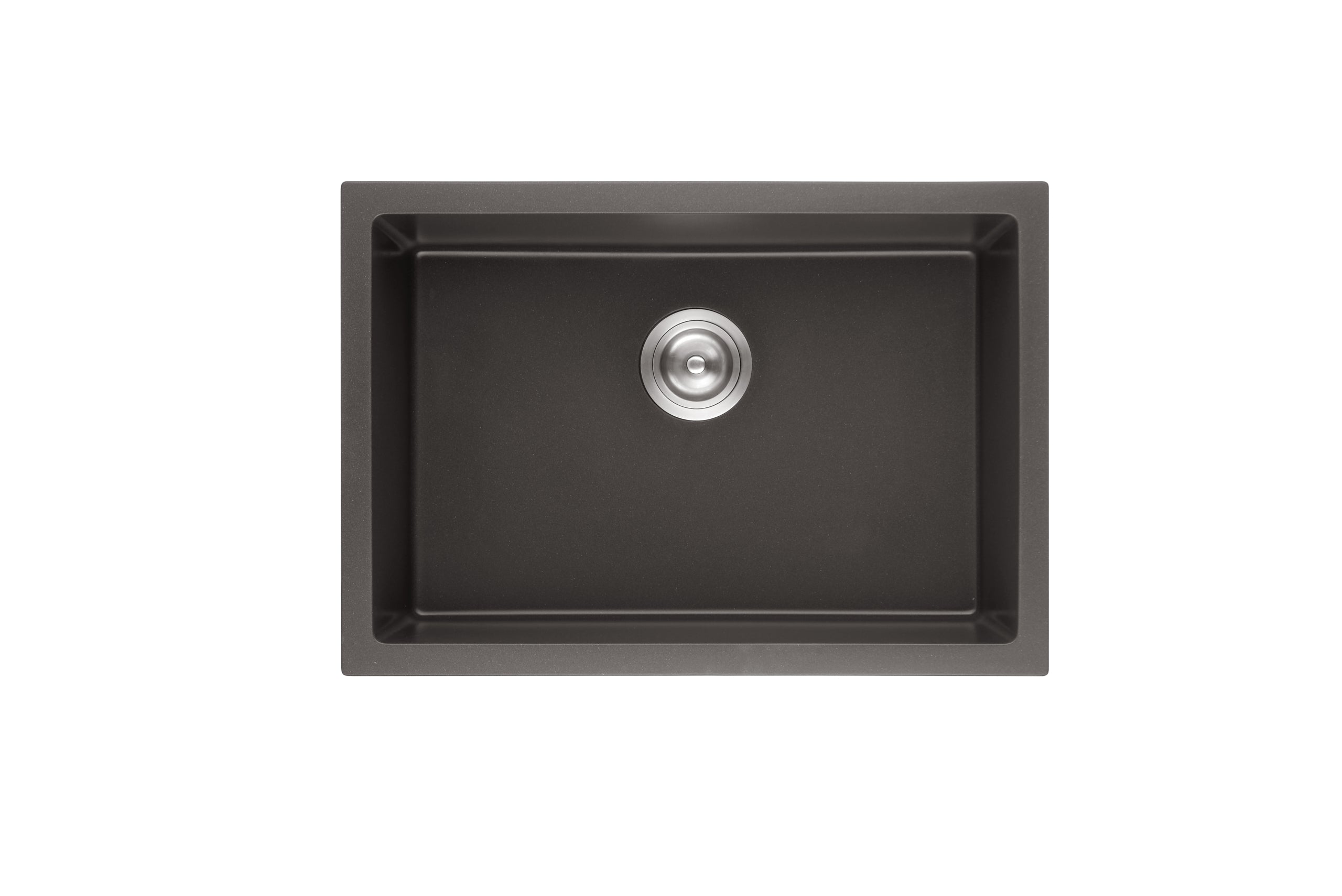 Matte Black POS Quartz Single Undermount Kitchen Sink 730x460x226