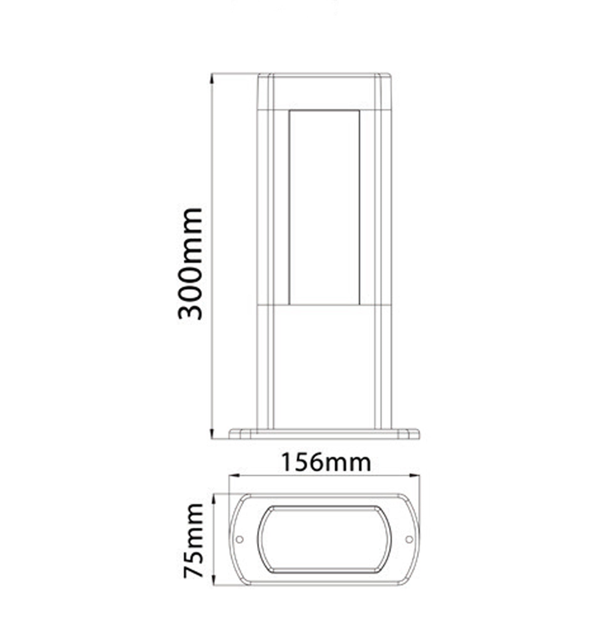 Hot Sale! Matte Black Rectangular LED Surface Mounted Bollard Lights with IP54 Rating