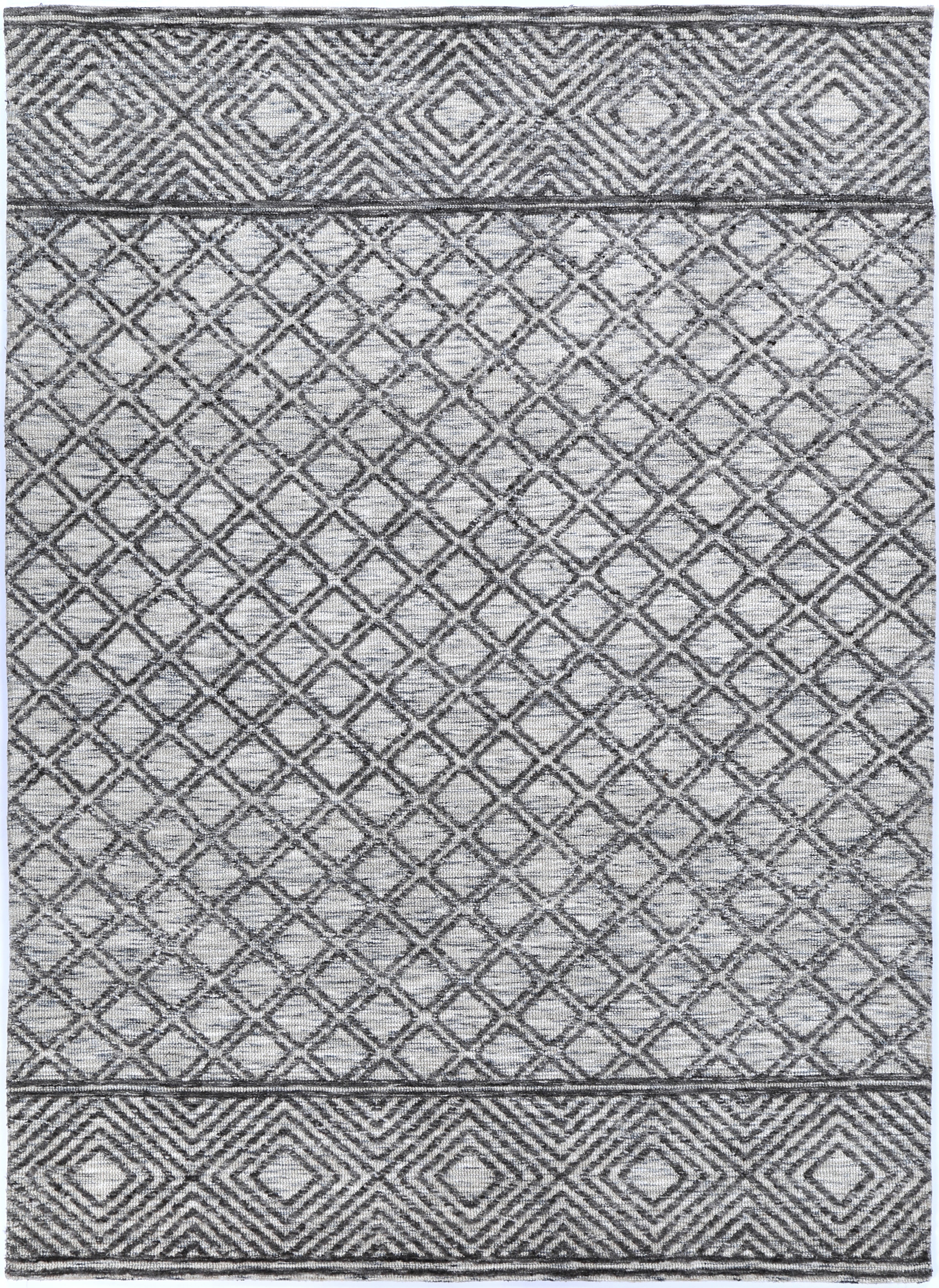 Hot Deal! Ambarsar Ajnala Cotton - Polyester Blend Rug in Charcoal & Beige