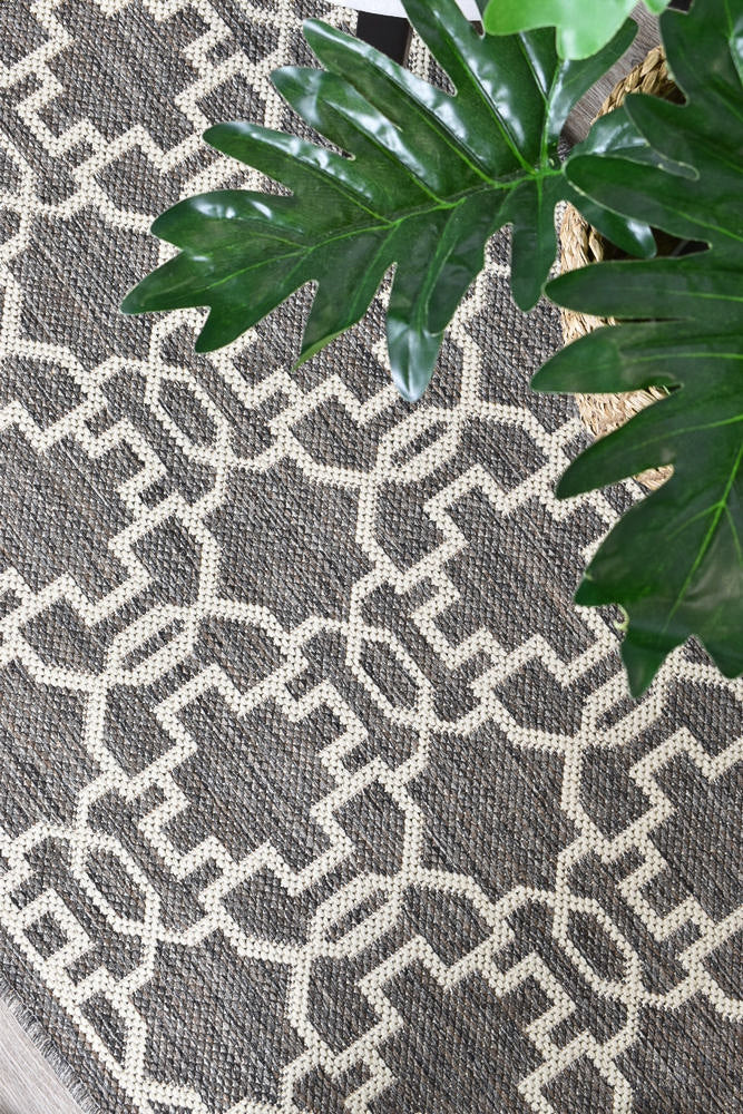 Durable and Washable 208-W71E Alaska Brown Cream Polypropylene Rug