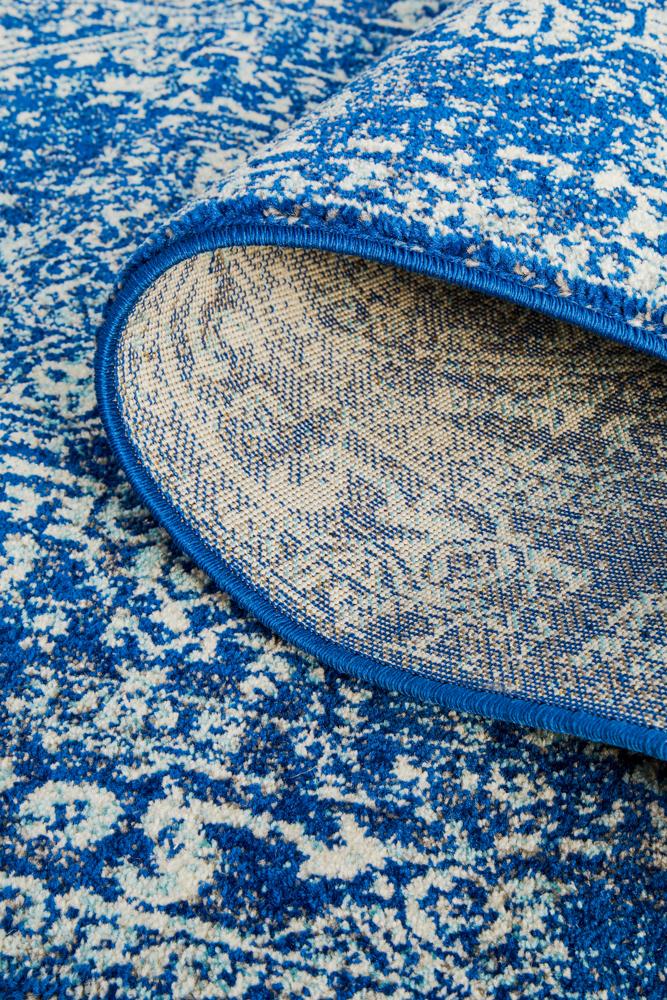 Hot! Evoke Navy Transitional Runner Rug with Persian Motif