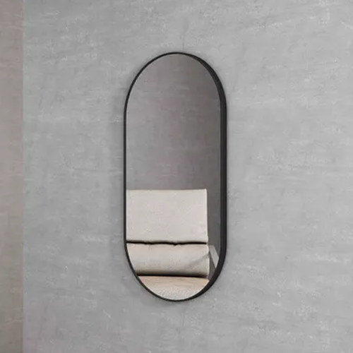 Hot Sale! NOOSA Matte Black Oval Framed Mirror - 1200/900mm