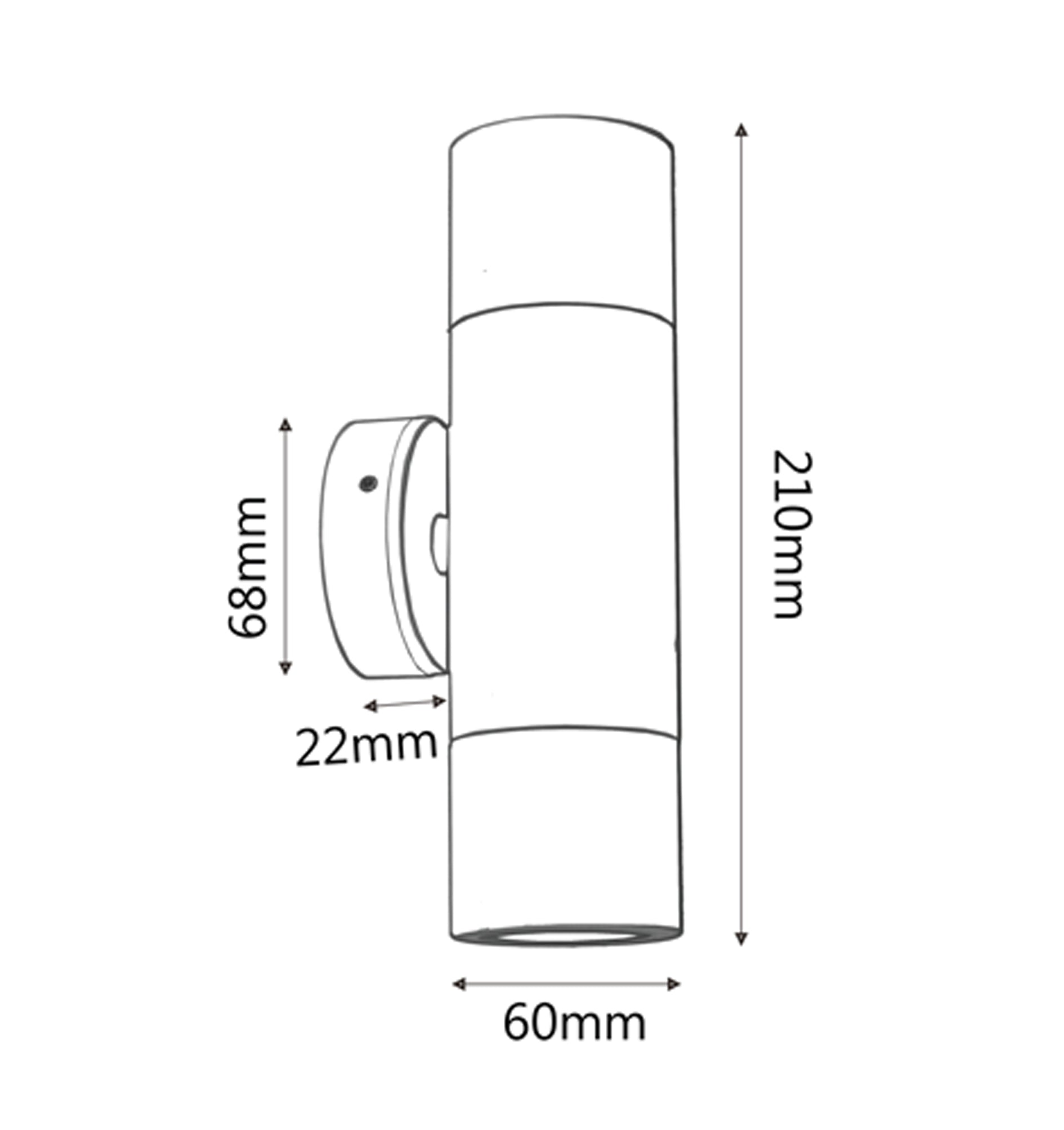 Hot Sale GU10 Titanium Aluminium Exterior Wall Pillar Spot Lights IP65