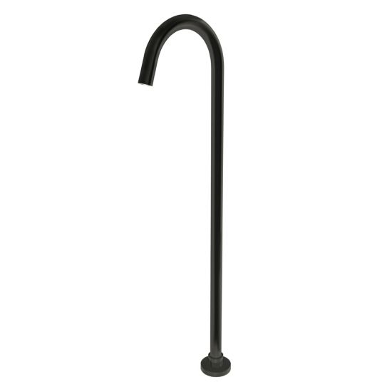Hot! Pentro Black Stainless Steel Freestanding Round Bath Spout