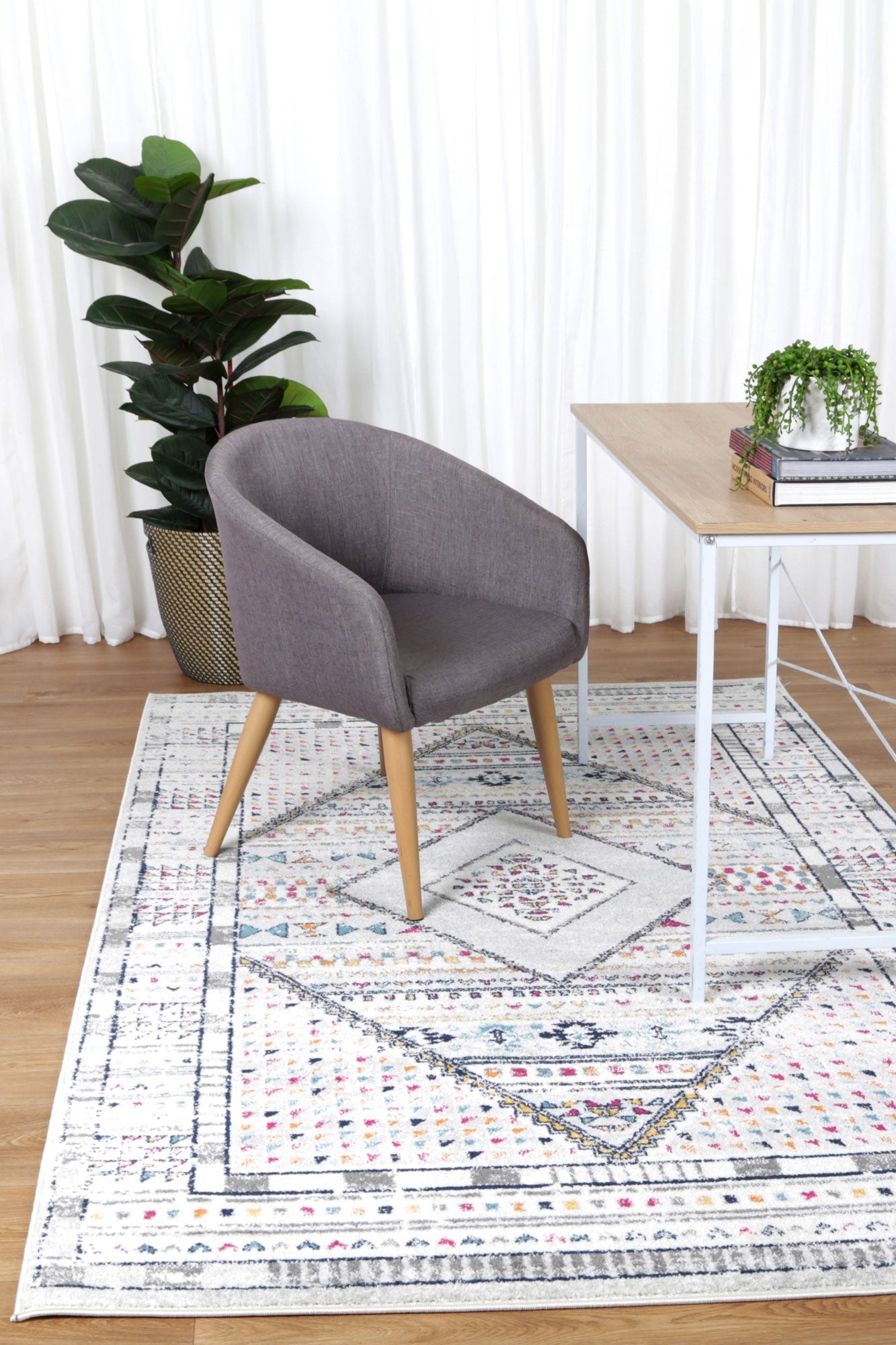 Durable Multi Tribal Polypropylene Rug from Turkey