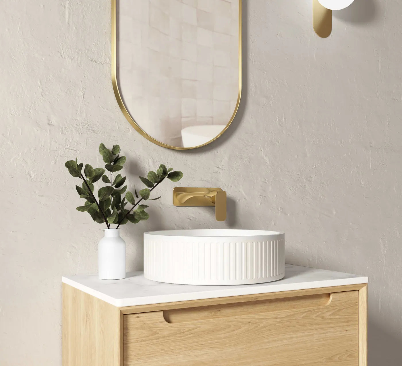Special Offer! Round HUDSON Concrete Basin in White (400mm Diameter x 120mm Height)
